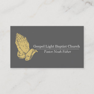 Christian Prying Händer Pastor Christianity Card Visitkort