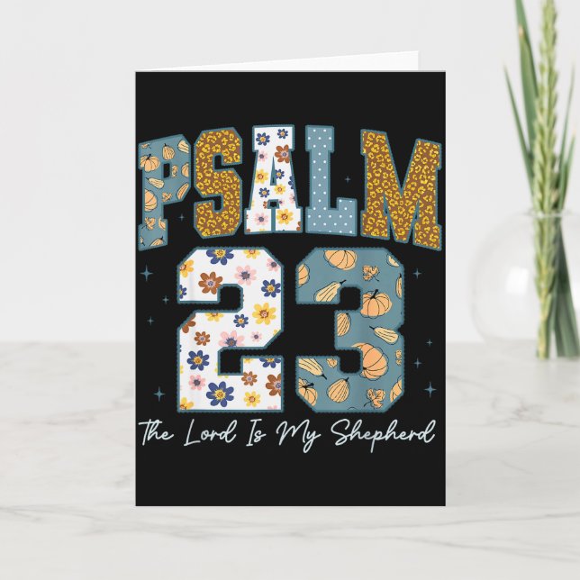 Christian Psalm 23 Retro The Lord Is My Shepherd B Kort (Framsida)