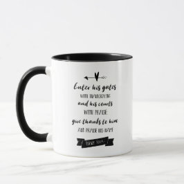 Christian Psalms Bible Verse Simple Typography Mugg