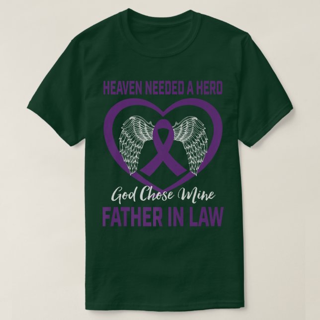 Christian Purple Pancreatic Cancer Awareness Fathe T Shirt (Design framsida)