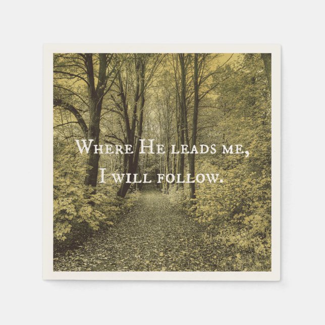 Christian Quote där han leder mig Pappersservett (Framsidan)
