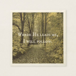 Christian Quote där han leder mig Pappersservett