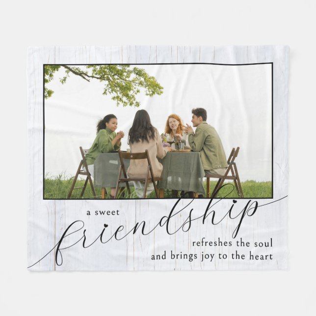 Christian Quote Friendship Fleece Blanket (Framsidan (Horisontell))