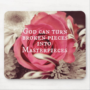 Christian Quote Gud kan vända bruten Delar Musmatta