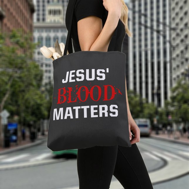 Christian Quote Jesus Blood Matters Bible Verse Tygkasse (Skapare uppladdad)