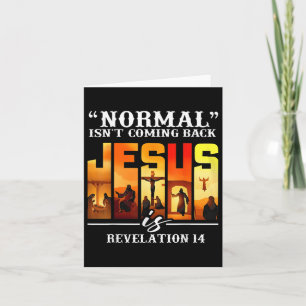 Christian Quote Normal Isnt kommer tillbaka Retro Kort