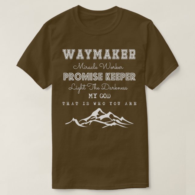 Christian Quote Waymaker Promise Keeper Miracle Wo T Shirt (Design framsida)