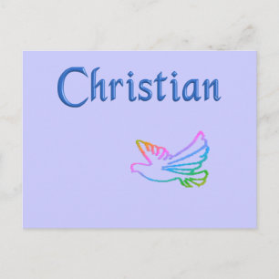 Christian Rainbow Dove Vykort