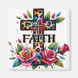 Christian Rainbow Faith Kor Magnet