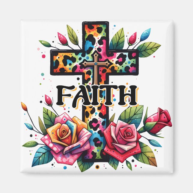 Christian Rainbow Faith Kor Magnet (Framsidan)