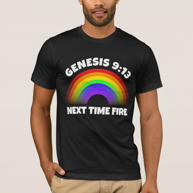 CHRISTIAN RAINBOW GENESIS 9:13 T-shirts (Framsida)