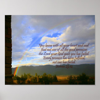 Christian Rainbow Poster med Bible Verse