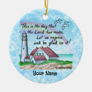 Christian Rejoice Lighthouse Julgransprydnad Keramik