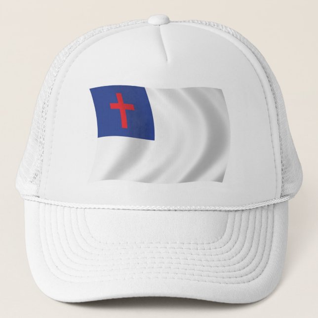 Christian Religion Flagga Hat Truckerkeps (Framsida)