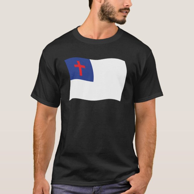 Christian Religion Flagga Shirt T-shirt (Framsida)