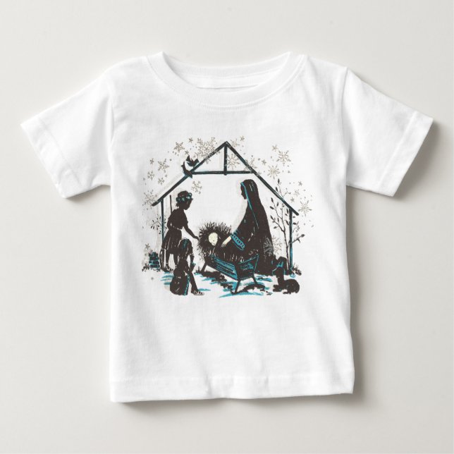 Christian Religiösa Baby Jesus jultomhet T Shirt (Framsida)