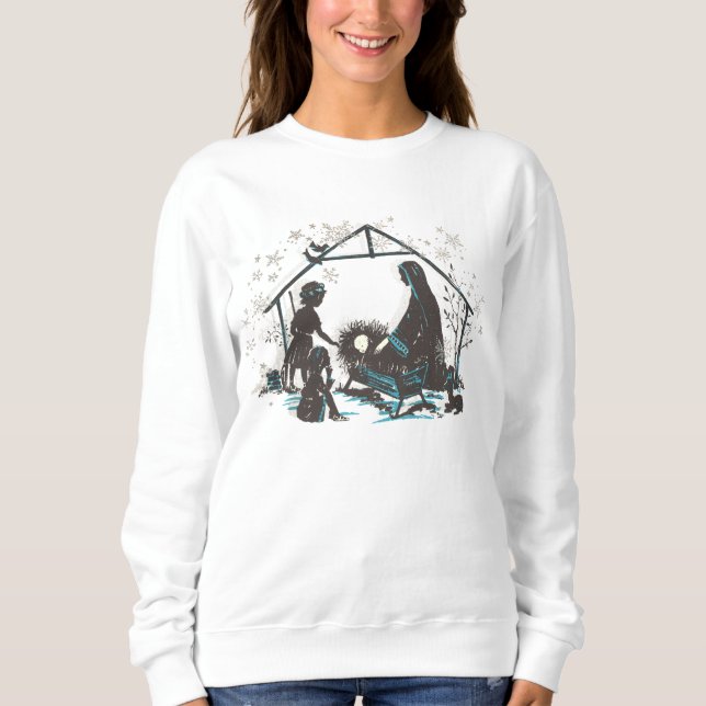 Christian Religiösa Baby Jesus jultomhet T Shirt (Framsida)