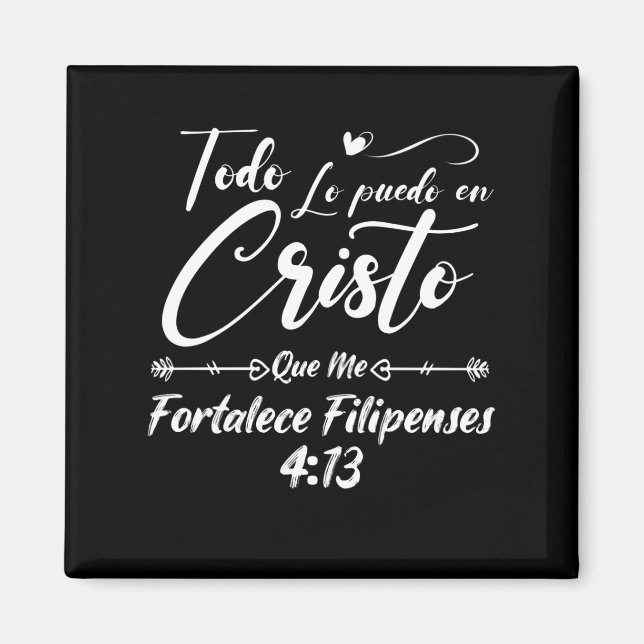 Christian Religiösa Bible Verse 4 13 Philippians Magnet (Framsidan)