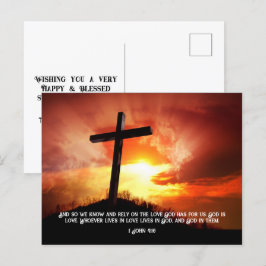Christian Religiösa Catholik Valentine Day Helg Vykort