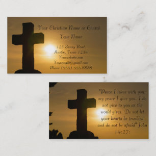 Christian Religiösa Church inspirational God Visitkort