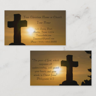 Christian Religiösa Church inspirational God Visitkort