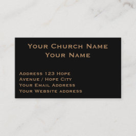 Christian Religiösa Classy Tan på Black Pastor Visitkort