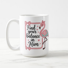 Christian Religiösa Faith Bible Verse Flamingo Kaffemugg