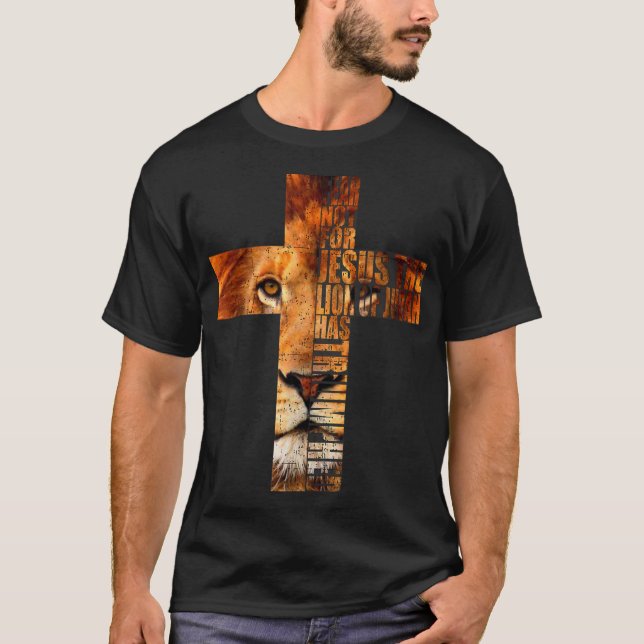 Christian Religiösa Jesus Lejon om Judah Kor T Shirt (Framsida)