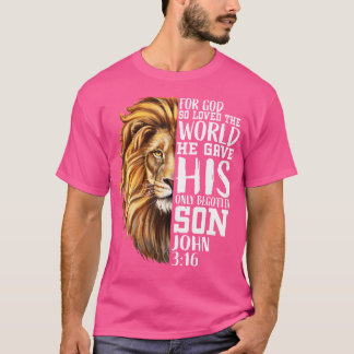 Christian Religiösa Manar Him Lejon Judah Verse Jo T Shirt