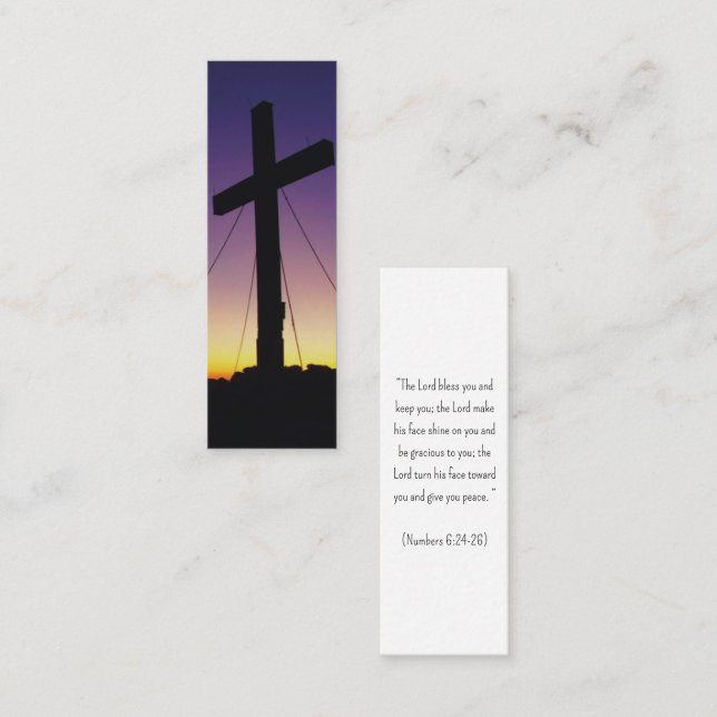 Christian Religiösa Mini Card Prayer Bookmark Visitkort (Fram/baksida)