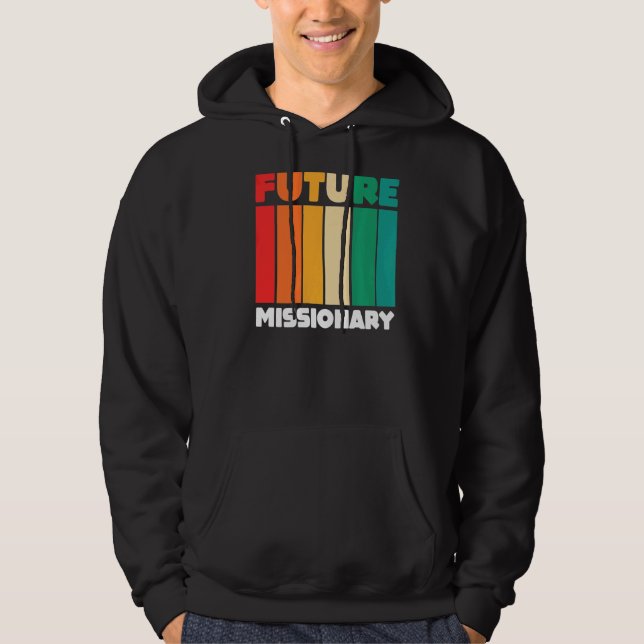 Christian Religiösa Missionaries Retro Future Miss Hoodie (Framsida)