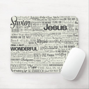 Christian Religiösa Namn of God Text Typography Musmatta