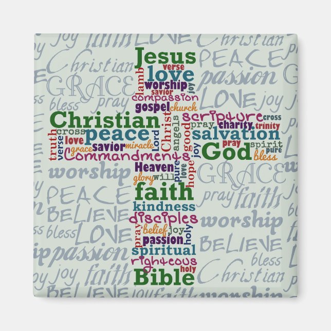 Christian Religiösa Ord Art Kor Magnet (Framsidan)