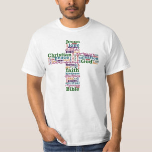 Christian Religiösa Ord Art Kor Tee