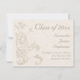 Christian Religiösa Studenten Announcement, Cream Inbjudningar