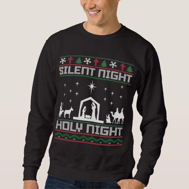 Christian Religiösa Ugly jul Sweater Top Lång Ärmad Tröja (Framsida)