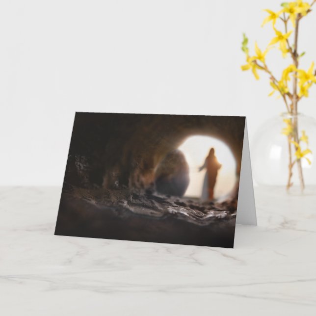 Christian Resurrecension Card Kort (Gul blomma)