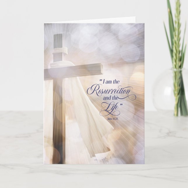Christian Resurrecture Scripture Påsk Helgkort (Framsida)