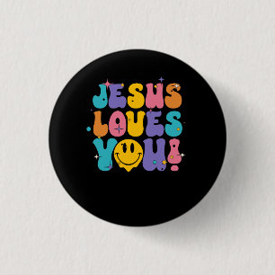 Christian Retro Jesus Kärlek Du Religiösa Faith Go Knapp