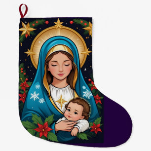 Christian Roman Catholic Virgin Mary Jul Stor Julstrumpa