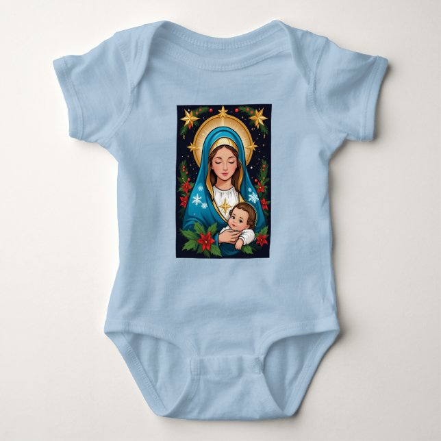 Christian Roman Catholic Virgin Mary Jul T Shirt (Framsida)