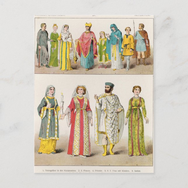Christian Roman Dress Vykort (Framsida)