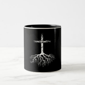 Christian Root din Faith i Jesus Kristus Root Tre Två-Tonad Mugg