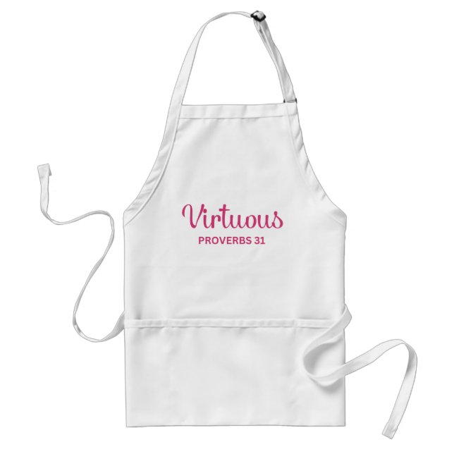 Christian Rosa Virtuous Woman Proverb 31 Apron Förkläde (Framsidan)