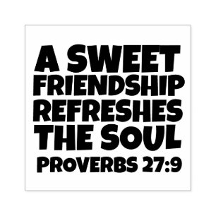 CHRISTIAN RUBBER FRIMÄRKE SWEET VÄNSKAP PROVERBS STÄMPEL