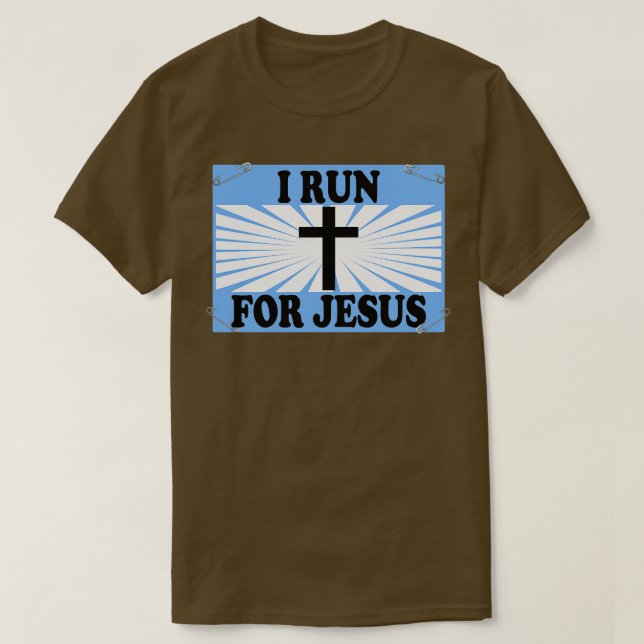 Christian Running Gift I Springa för Jesus Springe T Shirt (Design framsida)