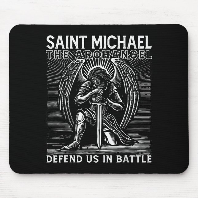 Christian Saint Michael Catholic Saint Defend Us I Musmatta (Framsidan)