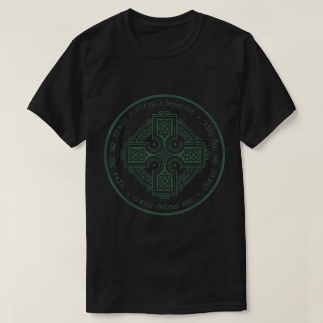 Christian Saint patrick Breastplate Lorica Prayer T Shirt (Design framsida)