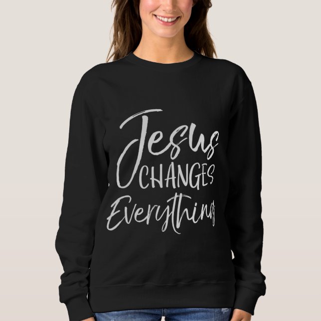 Christian Salvation Baptism Gift Jesus Changes Kvä T Shirt (Framsida)