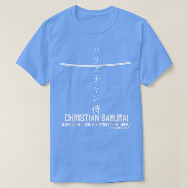 Christian Samurai Kanji Kor Shirt T Shirt (Design framsida)